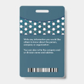 従業員の写真名バーコードロゴカスタムID バッジ (裏面)