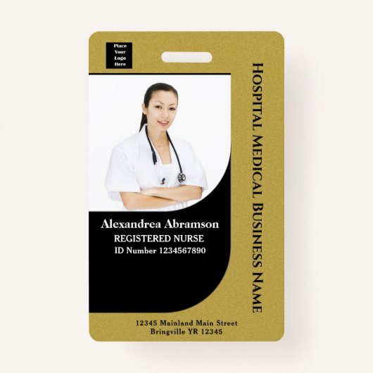 従業員の写真名バーコードロゴIDカードカスタム バッジ (正面)