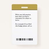 従業員の写真名バーコードロゴIDカードカスタム バッジ (裏面)