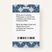 従業員の写真名バーコードロゴIDカードカスタム バッジ (裏面)