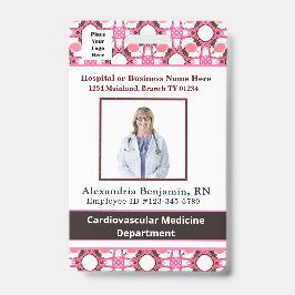 従業員の写真名バーコードロゴID バッジ