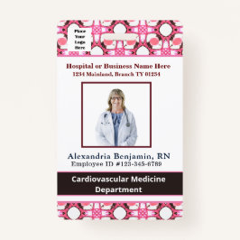 従業員の写真名バーコードロゴID バッジ