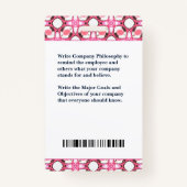 従業員の写真名バーコードロゴID バッジ (裏面)