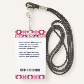 従業員の写真名バーコードロゴID バッジ (裏面ランヤード)