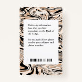 従業員の写真名ロゴバーコードカスタムバッジ バッジ (裏面)