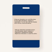 従業員の写真名ロゴバーコードカスタム バッジ (裏面)