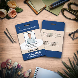 従業員の写真名ロゴバーコードカスタム バッジ