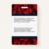 従業員の写真名ロゴバーコードカスタム バッジ (裏面)