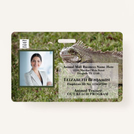 従業員の写真名ロゴバーコードビジネス バッジ