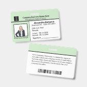 従業員の写真名ロゴバーコードIDカードカスタム バッジ (表裏)