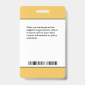 従業員の写真名ロゴバーコードIDカードカスタム バッジ (裏面)