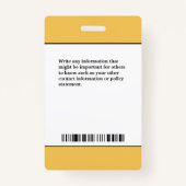 従業員の写真名ロゴバーコードIDカードカスタム バッジ (裏面)