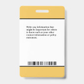 従業員の写真名ロゴバーコードIDカードカスタム バッジ (裏面)