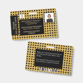 従業員の写真名ロゴバーコードID カスタム バッジ (正面＆裏面)