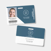 従業員の写真名会社のロゴバーコードセキュリティ バッジ (正面＆裏面)