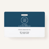 従業員の写真名会社のロゴバーコードセキュリティ バッジ (裏面)