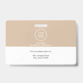 従業員の写真名会社のロゴバーコードセキュリティ バッジ (裏面)