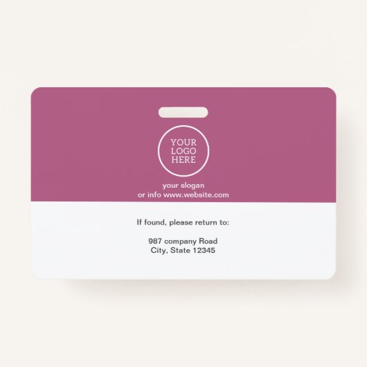 従業員の写真名会社のロゴバーコードセキュリティ バッジ (裏面)