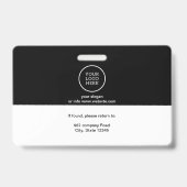 従業員の写真名会社のロゴバーコードセキュリティ バッジ (裏面)