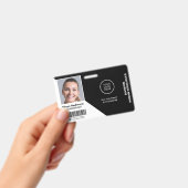 従業員の写真名会社のロゴバーコードセキュリティ バッジ (手持ち)