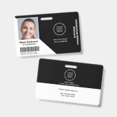 従業員の写真名会社のロゴバーコードセキュリティ バッジ (正面＆裏面)