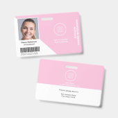 従業員の写真名会社のロゴピンクのセキュリティ バッジ (正面＆裏面)