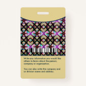 従業員の写真名病院のロゴのカスタム バッジ (裏面)