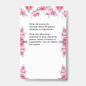 従業員の写真名IDカードのカスタム バッジ (Back)