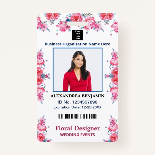 従業員の写真名IDカードのカスタム バッジ (正面)