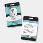 従業員の写真名IDカードバーコードロゴカスタム バッジ (正面＆裏面)