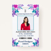 従業員の写真名ID識別カードのカスタム バッジ (正面)