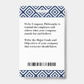 従業員の写真識別IDカスタムカード バッジ (裏面)