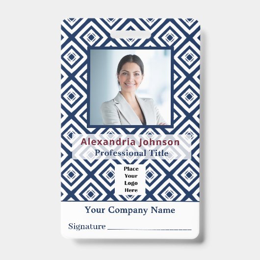 従業員の写真識別IDカスタムカード バッジ (正面)