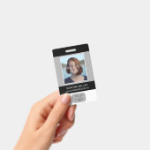 従業員の写真、ロゴ、バーコード、名前、 バッジ (手持ち)