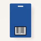 従業員の写真IDとカスタム詳細 バッジ (裏面)