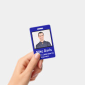 従業員の写真IDとカスタム詳細 バッジ (手持ち)