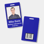 従業員の写真IDとカスタム詳細 バッジ (正面＆裏面)