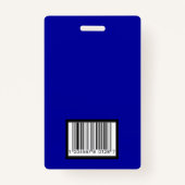 従業員の写真IDとカスタム詳細 バッジ (裏面)