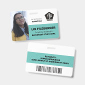 従業員の写真IDカー企業のド会社名 バッジ (正面＆裏面)