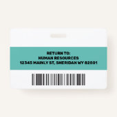 従業員の写真IDカー企業のド会社名 バッジ (裏面)