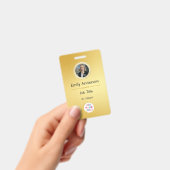 従業員の写真IDバッジ、会社のロゴQRの追加 バッジ (手持ち)