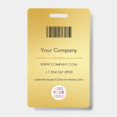 従業員の写真IDバッジ、会社のロゴQRの追加 バッジ (裏面)