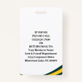 従業員の写真IDバーコードグモダンリーンアクセス バッジ (裏面)