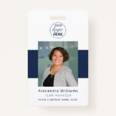 従業員の写真IDロゴはこちらQRコードセキュリティ バッジ (正面)