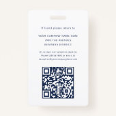 従業員の写真IDロゴはこちらQRコードセキュリティ バッジ (裏面)