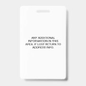 従業員の写真IDロゴ会社 バッジ (裏面)