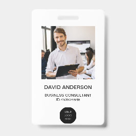 従業員の写真IDロゴ会社 バッジ