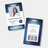 従業員の写真IDロゴ病院 バッジ (正面＆裏面)