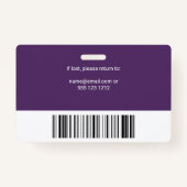 従業員の写真IDロゴ(紫) バッジ (裏面)