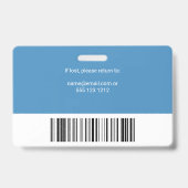 従業員の写真IDロゴ（青） バッジ (裏面)